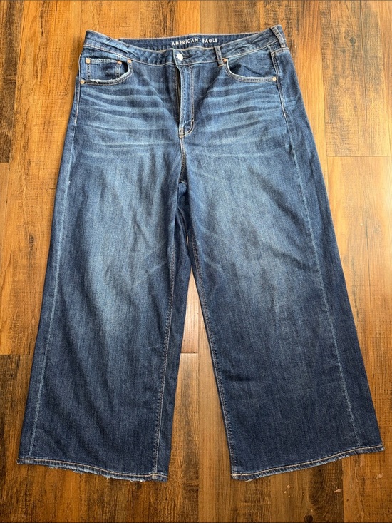 American Eagle Outfitters Denim - American Eagle Dark Blue wide leg